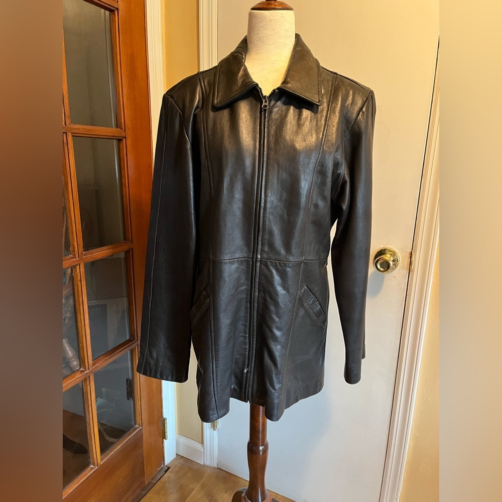 Vintage 90s Mostino New Zealand Lamb Leather Jacket Pit